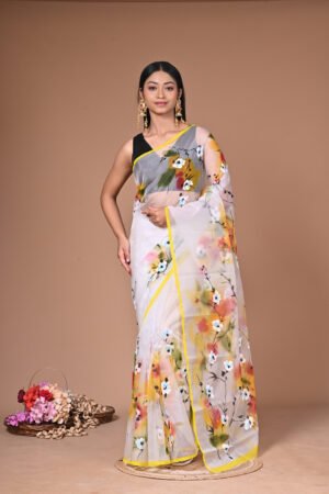 Handpainted Organza Saree OG003