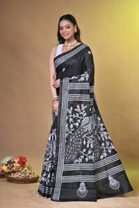 Blended Bangalore Silk Kantha Saree