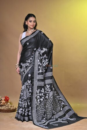 Blended Bangalore Silk Kantha Saree